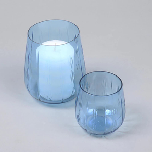 Bougeoir en verre bleu aqua fait à la main pour centres de table de mariage décor 2024 nouveau Design bougeoirs en verre best-seller - Product Image 5