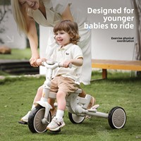 Tricycle pliable multifonctionnel en métal pour enfants de 1 à 6 ans ; poussette pour tout-petits à pousser et à conduire ; vélo à pédales pour bébé