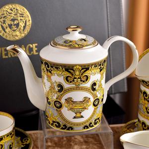 15-Piece Durable Bone China <b>Coffee</b> Tea Set Teapot Milk Pot Sugar Pot Fashionable Classic Style Elegant <b>Gift</b> <b>Box</b> for Home Cafe - Product Image 4