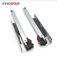 Tiroir sous-monté Kingstar moderne à extension complète, capacité de charge 35 kg, en acier galvanisé 1,0/1,4/1,8 mm, fermeture amortie pour cuisine