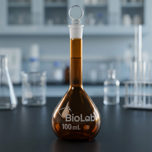 Frasco Volumétrico de Vidrio Borosilicato con Cuello Largo, Frasco de Medición para Preparación de Soluciones de Laboratorio - Product Image 2