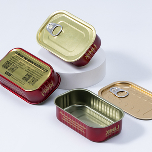 Thực Phẩm Được Xếp Hạng 125G <span class=keywords><strong>Tinplate</strong></span> Hai Mảnh Dễ Dàng Mở Hình Chữ Nhật 1/4 Câu Lạc Bộ Rỗng Sardine Lon Thiếc Cho đóng Hộp Cá - Product Image 1