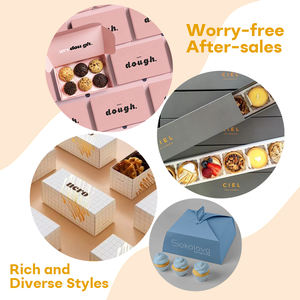 Caja de Papel para Postres de Macaron, Estilo Europeo <span class=keywords><strong>Simple</strong></span>, Rectangular, para Cupcakes, Galletas de Chocolate, Dulces, para Panadería - Product Image 4