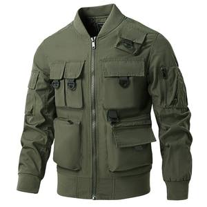 Chaqueta europea funcional para hombre, estilo béisbol, con múltiples bolsillos, tipo abrigo, para pilotos, a prueba de tres elementos, moderna, elegante y cómoda. - Product Image 1