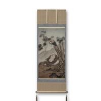 Peinture murale Zen Bouddha Rieur 100 % peinte à la main, Art mural traditionnel chinois sur soie, Peinture sur rouleau suspendu, Tailles personnalisables pour la maison