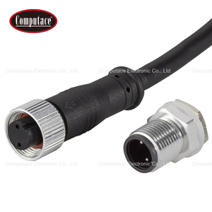 Conector Hembra Impermeable de Goma para Exteriores de 2 Núcleos 7A con Cable de 1 Metro + Enchufe de Montaje en Panel con Aislamiento IP68 - Product Image 2