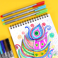 Ensemble de stylos feutres fins SR152, 10 couleurs, pointe ultra-fine de 0,4 mm, encre permanente, pour le dessin, l'écriture de notes et de calendriers
