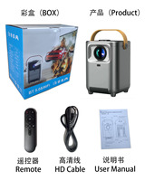 Nouveau projecteur portable intelligent pour téléphone mobile, ultra-clair, Android 11, LED LCD 4K, connectable manuellement, pour cinéma maison