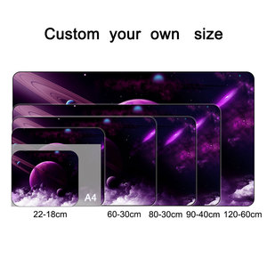 Customizable XXXL <b>Large</b> Purple Space Planet Mouse Pad Waterproof Big Gaming Desk <b>Mat</b> with Non Slip Rubber Base Smooth Surface - Product Image 2