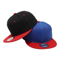 Gorras Snapback Populares de Dos Tonos con Visera Plana de 6 Paneles para Festivales de Música al Aire Libre