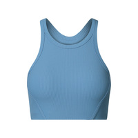 Sujetador Deportivo para Mujer, Acolchado, Cuello Alto, Acanalado, de Alta Sujeción, para Correr, Gimnasio, Entrenamiento, Marca Privada, Venta al Por Mayor