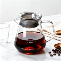 Carafe à café en verre pour infusion manuelle avec filtre, ensemble de cafetière à versement avec balance, logo personnalisé accepté