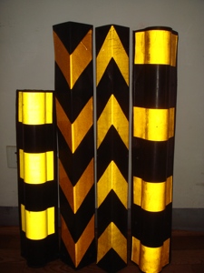 Protector de Esquinas de Goma Resistente de 80-120 mm con Tiras Reflectantes de Alta Visibilidad, Protector de Pared, Seguridad Vial, Directo de Fábrica - Product Image 4