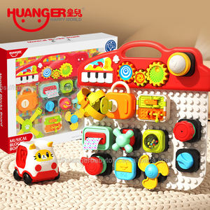 Huanger Juguetes nouvelles idées de produits 2024 Tendencias occupé conseil Montessori jouets sensoriel bloc de construction voiture Musical bébé occupé conseil - Product Image 2