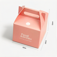 Boîtes portables personnalisées en matériaux recyclables avec pelliculage mat pour emballage cadeau de sandwichs, gâteaux et desserts