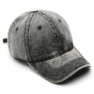 Casquettes de baseball vintage ethniques en velours rayé, en coton, à profil bas, non structurées, délavées, déchirées et effilochées, avec logo personnalisé - Product Image 3