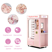 Distributeur Automatique de Nail Art 3D en Libre-Service avec Écran Tactile 21 Pouces, Surveillance à Distance, Capacité 1000-1500, Basé sur le Cloud