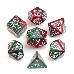 Set de Dados Poliédricos Acrílicos Tree Bells para Juegos de Rol, Regalos de Navidad para la Familia - Product Image 2