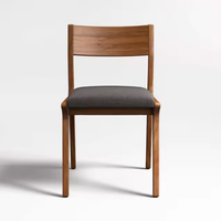 Chaise de salle à manger en bois de teck Lakin, mobilier commercial, chaise de salle à manger, restaurant, hôtel, mariage, banquet