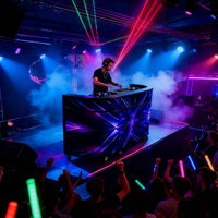 Écran LED de table d'accueil intérieur pour festivals de musique, écran LED personnalisable pour table de DJ