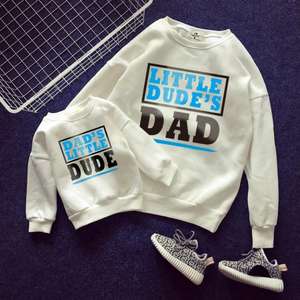 Tenues assorties à manches longues, vente flash, vêtements décontractés pour la famille, chemises, t-shirts, tenues parent-enfant, vente en gros, papa et moi - Product Image 4