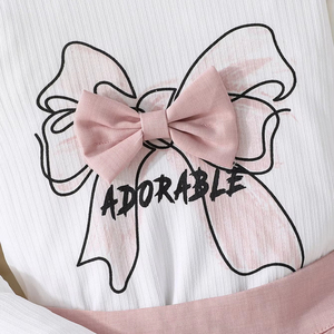 Conjunto de Falda y Top de Manga Larga para Bebés Niñas, Otoño, Casual, Transpirable, Sostenible, Tejido de Lana, Alta Calidad, Venta al Por Mayor - Product Image 4