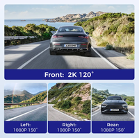 AZDOME M660 Caméra de Voiture 4 Canaux Enregistrement en Boucle GPS Wi-Fi 5G Intégré 128 Go EMMC DVR Boîte Noire