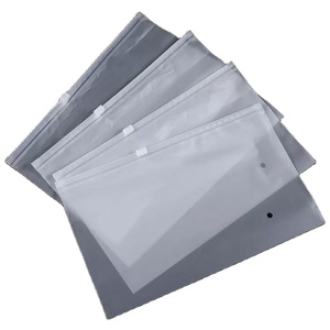 ถุงซิปล็อคพลาสติก PVC แบบฝ้าพิมพ์โลโก้ตามสั่ง ได้รับการรับรองมาตรฐาน GRS EN15343 สำหรับบรรจุภัณฑ์เสื้อผ้า เครื่องสำอาง และชุดว่ายน้ำ - Product Image 1