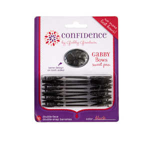 Barrettes GaBBY Bows Black Sweet Pea avec paillettes antidérapantes (10) - Product Image 1