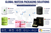 Boîte à thé matcha à double couvercle avec gaufrage personnalisé, en fer blanc de qualité alimentaire, cylindrique, scellée, emballage universel en métal pour thé