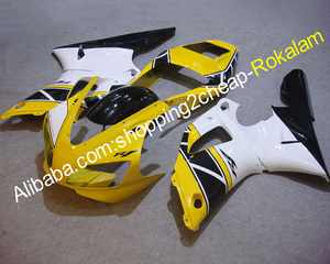 Sport Moto Carénage YZF1000 98 99 R1 Pour <span class=keywords><strong>Yamaha</strong></span> <span class=keywords><strong>YZFR1</strong></span> 1998 1999 YZF-R1 Jaune Blanc Noir Carénages De Moto Pièces De Carrosserie - Product Image 1
