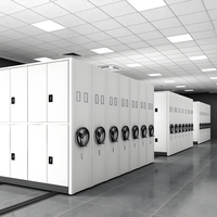 Armoire de classement mobile en acier, rangement d'archives, armoire à dossiers compacte et mobile, personnalisée pour les écoles et les bibliothèques