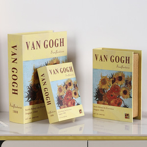 Mystic Arts Decorative Storage <b>Box</b> Fake <b>Book</b> Van Gogh Design Paper Material Home Office Desk Organizer Gift Idea - Product Image 4