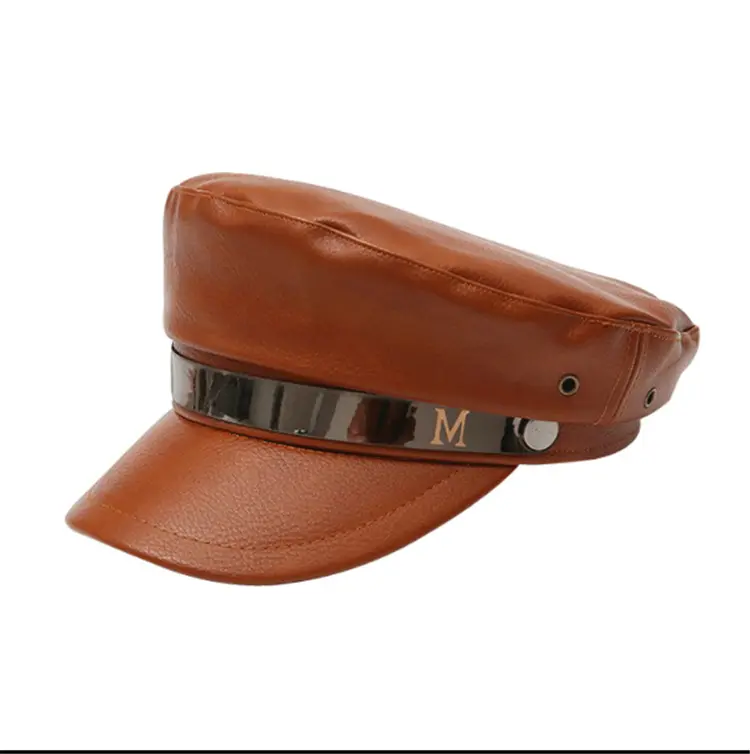 Customizable British Retro Quality British Beret Leather Beret Cap For Women