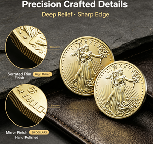 Pièce de monnaie Euro personnalisée Challenge, version mate, 1 oz, 2018, haute qualité, American Eagle, plaqué or, métal moulé, pour cadeau B53B - Product Image 2