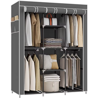 Meilleure Vente : Armoire en Tissu Pliable Portable et Amovible, Réglable, Grande Capacité, pour Chambre Moderne et Simple