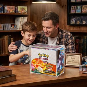 Protecteur de boîte de boosters Pokémon en acrylique moderne de qualité supérieure, aimants N52 de précision sur les bords latéraux, fermeture sécurisée à 6 aimants, revêtement UV haute performance - Product Image 6