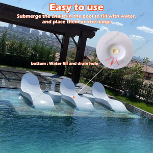 Chaise longue In piscina progettato per profondità d'acqua fino a 9 pollici Aqua Pool lounge per lettini abbronzanti a bordo piscina e solarium - Product Image 2