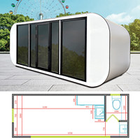 Casa Prefabricada de Lujo de 6m para Uso en Villas de Lujo como Dormitorio