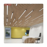 Tira de aluminio para decoración de interiores, deflector lineal de diseño de techo falso, para Hospital, centro comercial, edificio de oficina