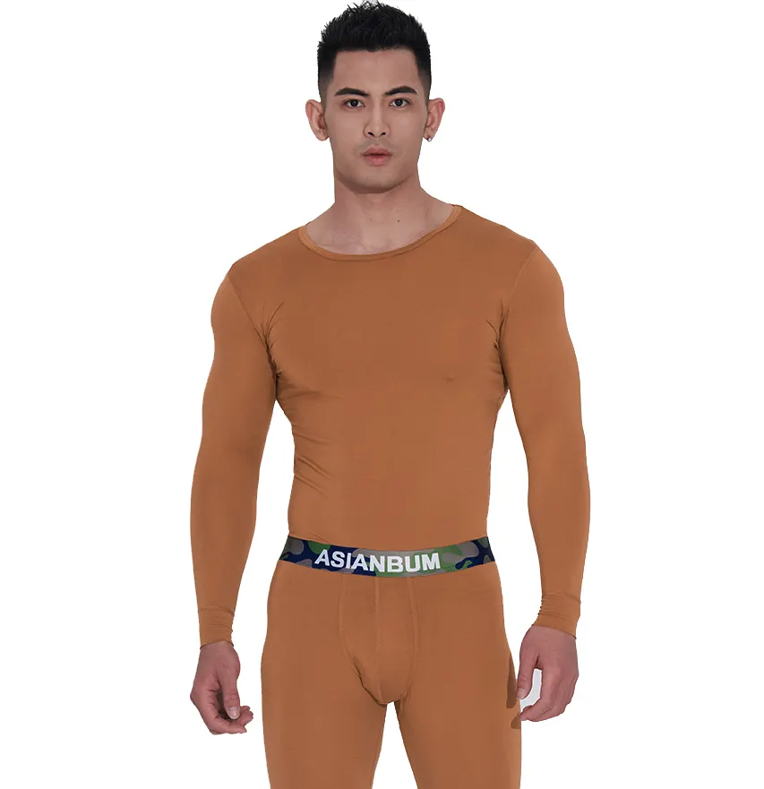 OEM ODM produsen grosir disesuaikan Logo pakaian tidur pria nyaman Set kaus lengan panjang dan celana panjang piyama pria