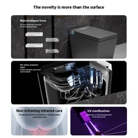 Ensemble de bidet de toilette en céramique intelligent haut de gamme WC carré avec télécommande S-Trap Drainage siège chauffage salle de bain articles sanitaires