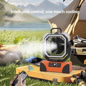 3 in 1 Camping Cooling <b>Mist</b> <b>Humidifier</b> Led Light Rechargeable Portable Tent Fan for Outdoor Travel Emergency - Product Image 3