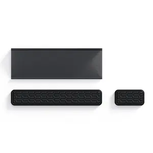 Suporte de teclado em acrílico e material de borracha para jogos, com descanso de pulso, mouse pad de espuma de memória, couro de massagem à prova d'água