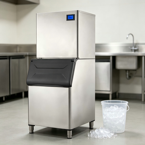 Stainless Steel Floor Standing Commercial <b>Ice</b> Maker Automatic <b>Ice</b> Production <b>Machine</b> for Cafe - Product Image 1