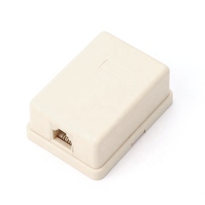 Lulink Cat3 UTP Caja de teléfono de bajo voltaje 623K Puerto único 6P2C Jack Superficie Producto de telecomunicaciones 55*50*22mm - Product Image 2