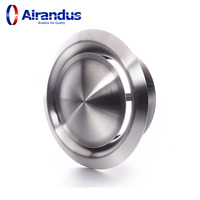 Prix usine rond réglable en acier inoxydable alimentation en air échappement persienne diffuseur soupape d'air soupape d'aération