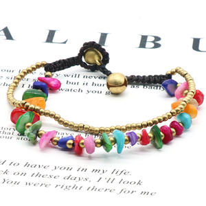 Nouvel Arrivage Bracelet en <span class=keywords><strong>Pierre</strong></span> de Guérison Cristalline Améthyste Quartz Fait Main avec Gravier Coloré et Petite Clochette, Cadeau DIY - Product Image 1