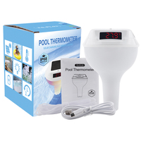 Kabelloses Digitales Pool-Thermometer-Empfängerset IP68 Wasserdicht LCD-Display USB-Betrieben Schwimmendes Design ABS-Material 433MHz