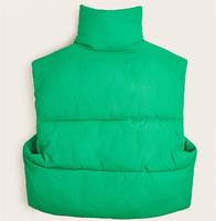 Gilet gonflé femmes fermeture éclair sans manches surdimensionné gilet léger hiver chaud manteau veste
